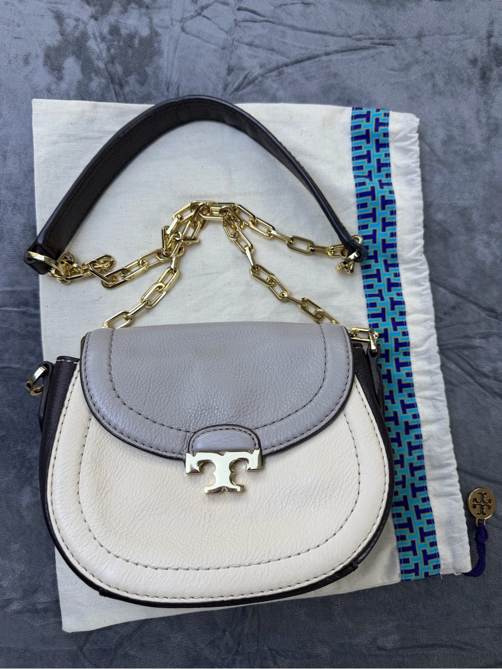 Tory Burch Colorblock Small Miller Flap Crossbody Bag